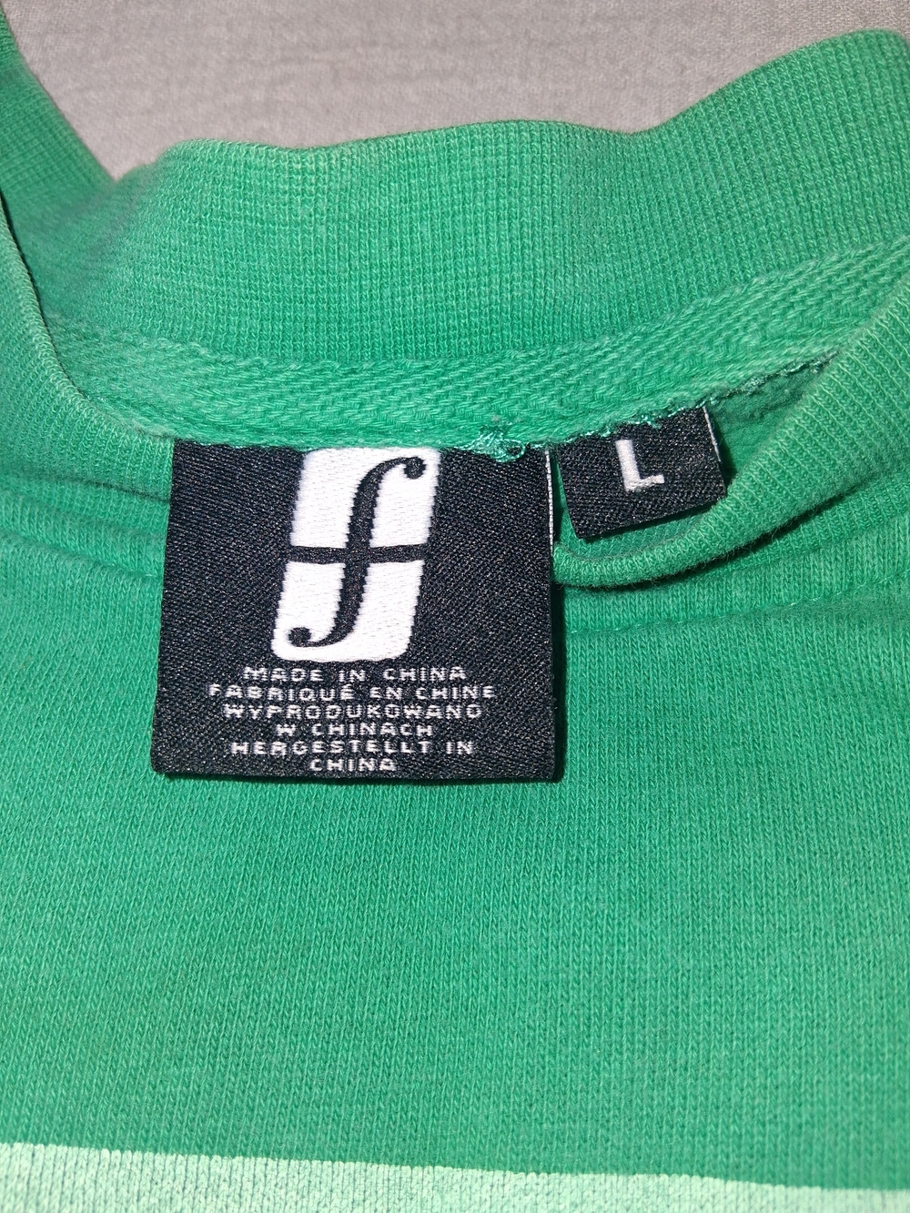 Denim Forum Green Crewneck Sweatshirt with Light Logo - Picture 3 of 4
